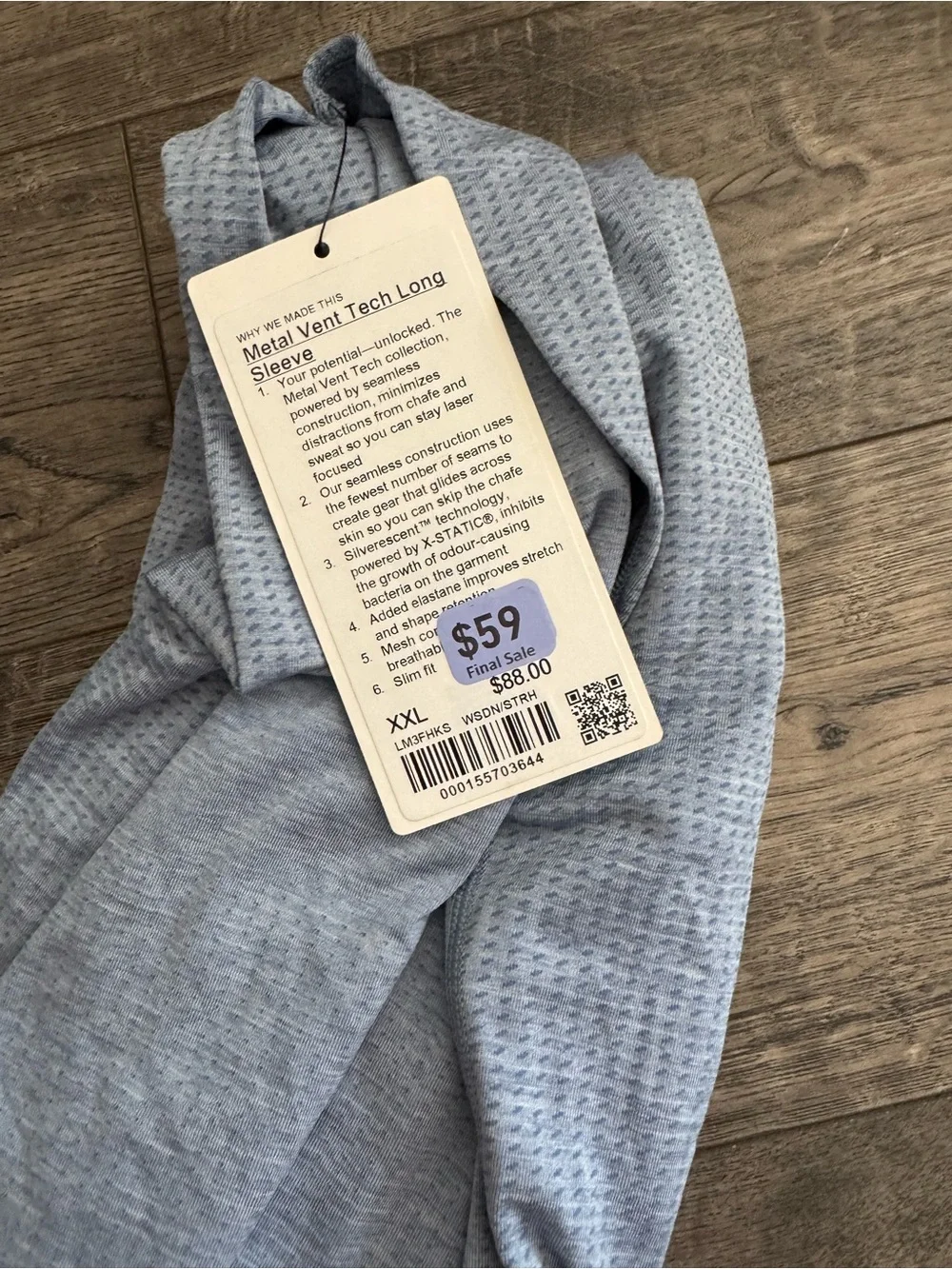 lululemon athletica Men's Long-Sleeve Crew in Light Blue